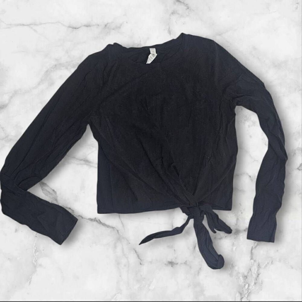 Lululemon Black Front Tie Top Size 12